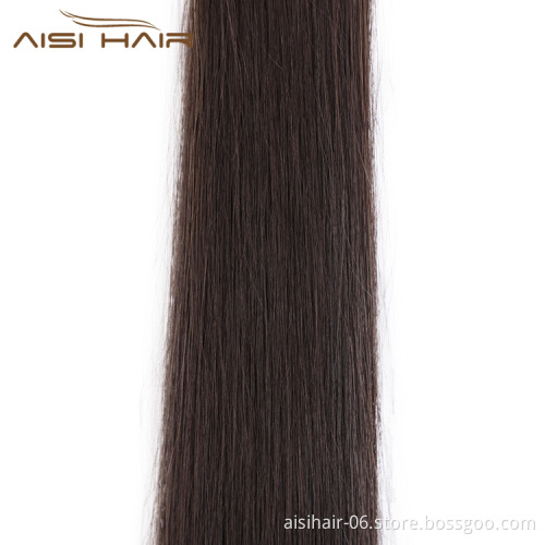 Aisi Hair 10A Unprocessed Black Human Hair Double Drawn Can Be Dyed Or Bleach I Tip Human Hair Extension 100g For Women